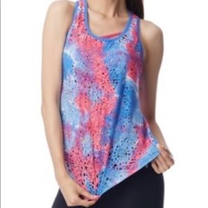 Yoga Tank Top Macaca Size M Blue/ Pink Tie Dye